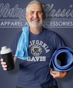 Vintage University Of California Davis Logo V Neck TShirt