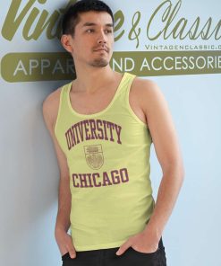 Vintage University Of Chicago Logo Tank Top Racerback