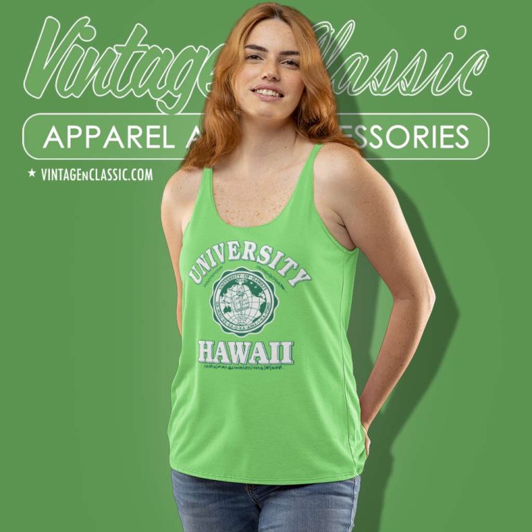 Vintage University Of Hawaii Logo Tank Top Racerback Vintage University Of Hawaii Logo Tank Top Racerback