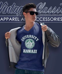 Vintage University Of Hawaii Logo Shirt 5 Vintage University Of Hawaii Logo V Neck TShirt
