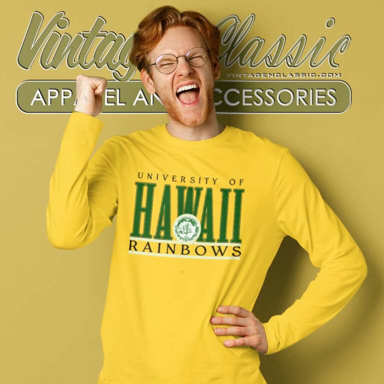 Vintage University Of Hawaii Rainbow Long Sleeve Tee Vintage University Of Hawaii Rainbow Long Sleeve Tee