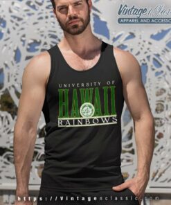 Vintage University Of Hawaii Rainbow Shirt 4 Vintage University Of Hawaii Rainbow Tank Top Racerback