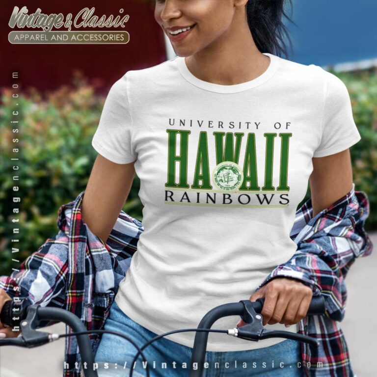 Vintage University Of Hawaii Rainbow Women TShirt Vintage University Of Hawaii Rainbow Women TShirt
