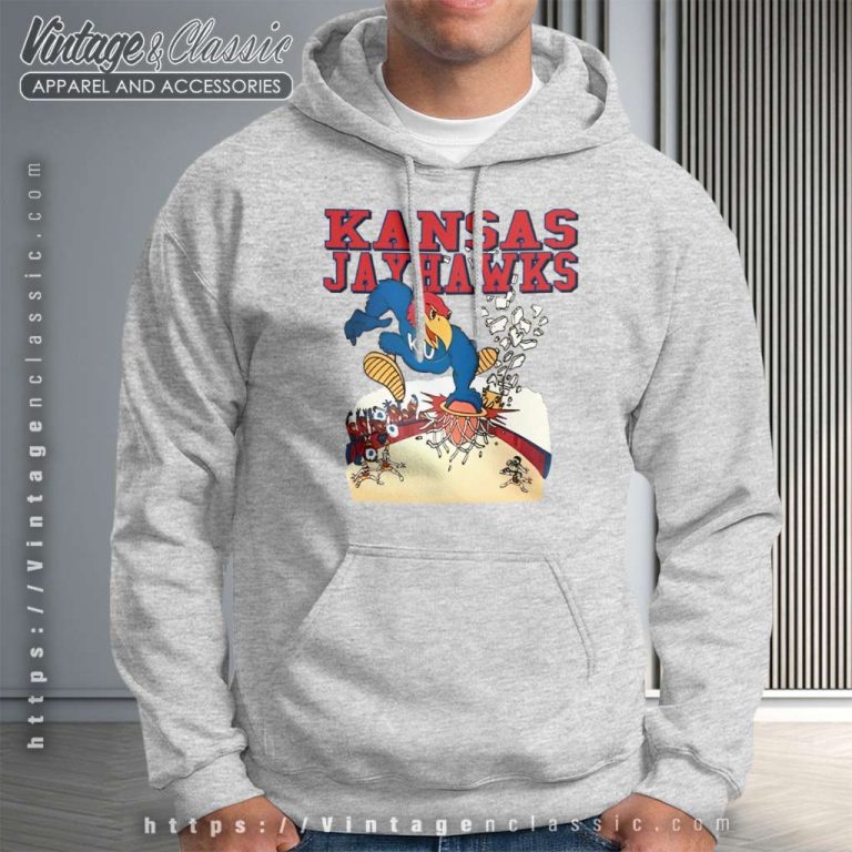 Vintage University Of Kansas Jayhawks Basketball Hoodie Vintage University Of Kansas Jayhawks Basketball Hoodie