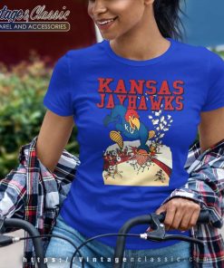Vintage University Of Kansas Jayhawks Basketball Shirt 6 Vintage University Of Kansas Jayhawks Basketball Women TShirt
