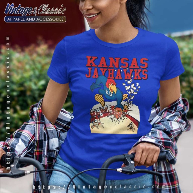Vintage University Of Kansas Jayhawks Basketball Women TShirt Vintage University Of Kansas Jayhawks Basketball Women TShirt