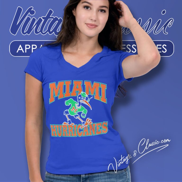 Vintage University Of Miami Hurricanes V Neck TShirt Vintage University Of Miami Hurricanes V Neck TShirt