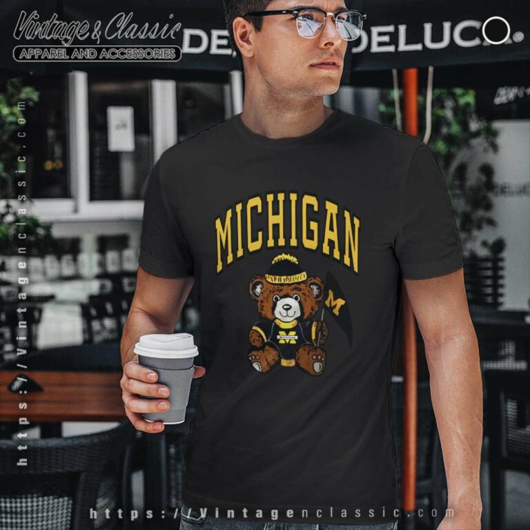 Vintage University Of Michigan Bear T Shirt Vintage University Of Michigan Bear T Shirt