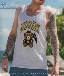 Vintage University Of Michigan Bear Tank Top Racerback