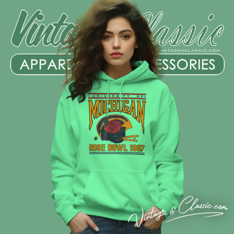 Vintage University Of Michigan Rose Bowl 1987 Hoodie Vintage University Of Michigan Rose Bowl 1987 Hoodie