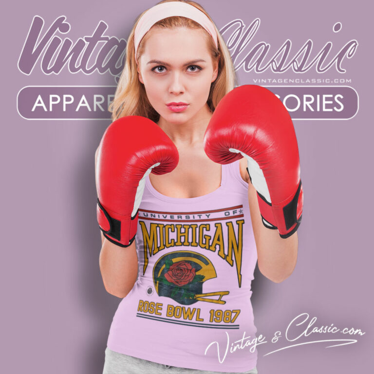 Vintage University Of Michigan Rose Bowl 1987 Tank Top Racerback Vintage University Of Michigan Rose Bowl 1987 Tank Top Racerback