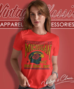 Vintage University Of Michigan Rose Bowl 1987 Shirt 6 Vintage University Of Michigan Rose Bowl 1987 Women T Shirt