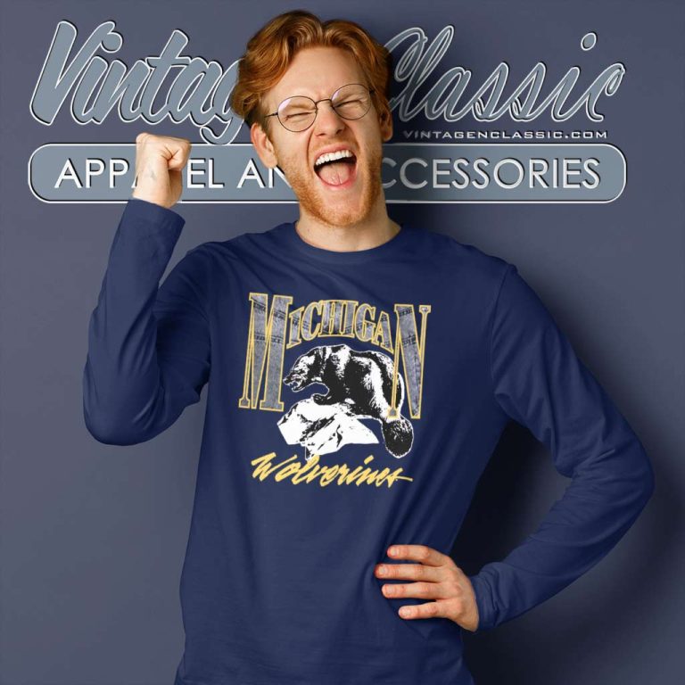 Vintage University Of Michigan Wolverines Long Sleeve Tee Vintage University Of Michigan Wolverines Long Sleeve Tee