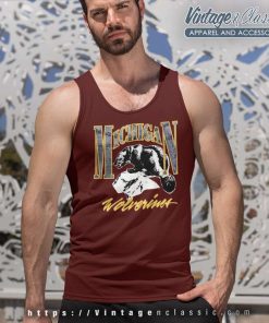 Vintage University Of Michigan Wolverines Tank Top Racerback