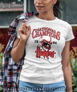 Vintage University Of Nebraska Huskers Football Women TShirt