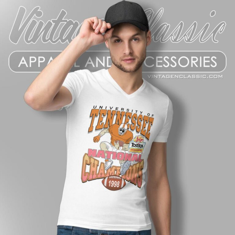 Vintage University Of Tennessee Football Team V Neck TShirt Vintage University Of Tennessee Football Team V Neck TShirt
