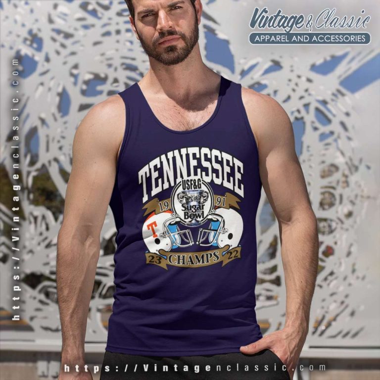 Vintage University Of Tennessee Volunteers Football 1991 Sugar Bowl Champs Ncaa Tank Top Racerback Vintage University Of Tennessee Volunteers Football 1991 Sugar Bowl Champs Ncaa Tank Top Racerback
