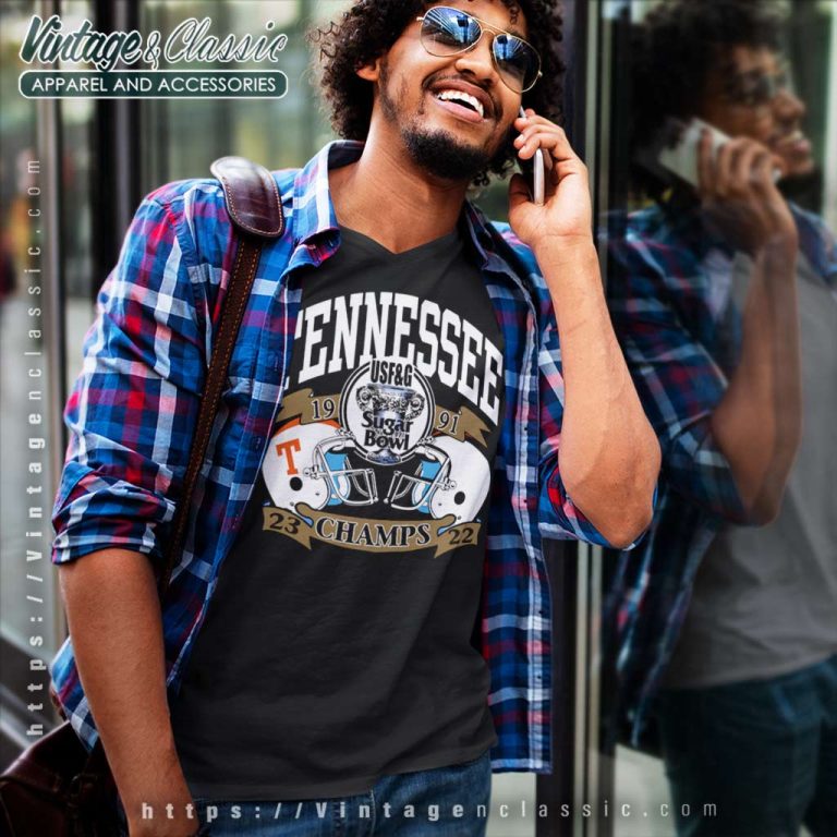 Vintage University Of Tennessee Volunteers Football 1991 Sugar Bowl Champs Ncaa V Neck TShirt Vintage University Of Tennessee Volunteers Football 1991 Sugar Bowl Champs Ncaa V Neck TShirt