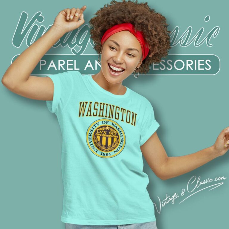 Vintage University Of Washington Logo Women T Shirt Vintage University Of Washington Logo Women T Shirt