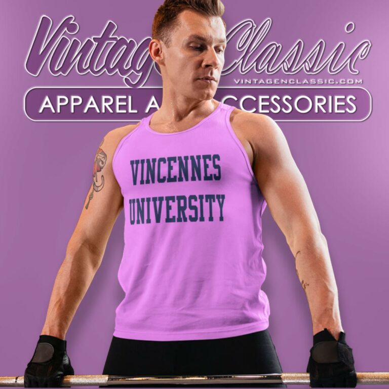 Vintage Vincennes University Tank Top Racerback Vintage Vincennes University Tank Top Racerback