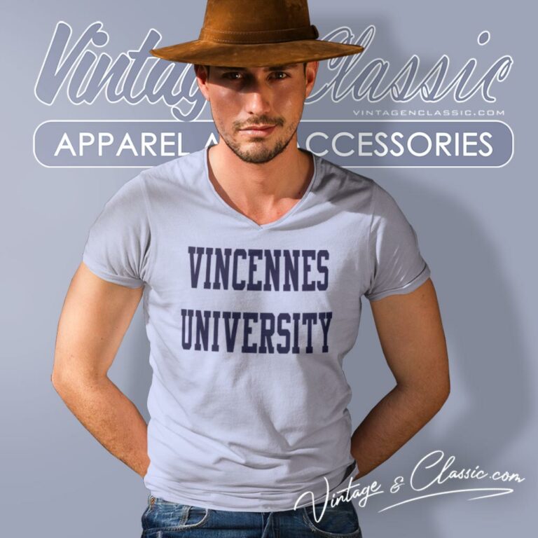 Vintage Vincennes University V Neck TShirt Vintage Vincennes University V Neck TShirt