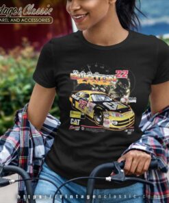 Vintage Ward Burton 22 Cat Dodge Caterpillar Nascar Women TShirt