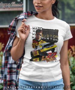 Vintage Ward Burton 22 Cat Nascar Women TShirt