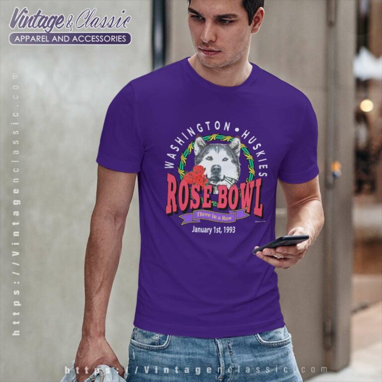 Vintage Washington Huskies 90s Rose Bowl T Shirt Vintage Washington Huskies 90s Rose Bowl T Shirt