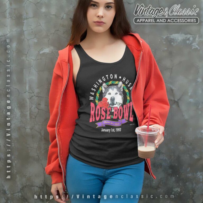 Vintage Washington Huskies 90s Rose Bowl Tank Top Racerback Vintage Washington Huskies 90s Rose Bowl Tank Top Racerback