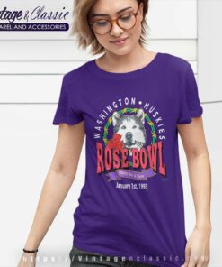 Vintage Washington Huskies 90s Rose Bowl Women TShirt