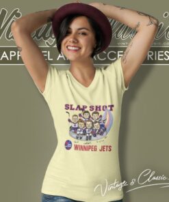 Vintage Winnipeg Jets 1989 V Neck TShirt