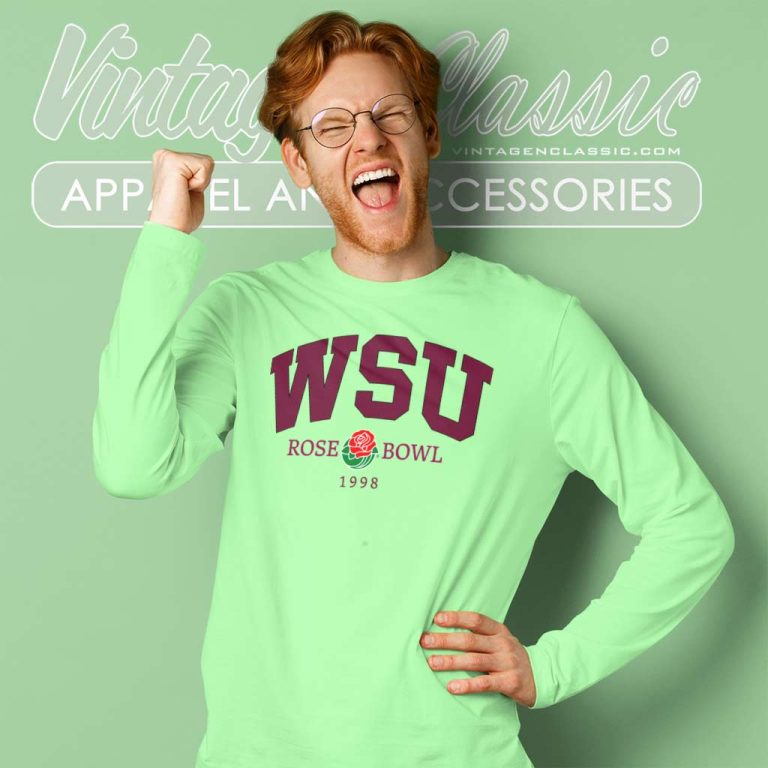 Vintage Wsu Washington State University Rose Bowl Long Sleeve Tee Vintage Wsu Washington State University Rose Bowl Long Sleeve Tee
