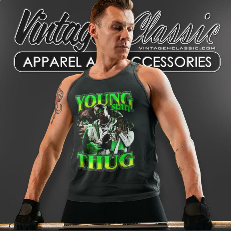 Vintage Young Thug Graphic Tank Top Racerback Vintage Young Thug Graphic Tank Top Racerback