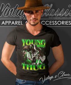 Vintage Young Thug Graphic V Neck TShirt