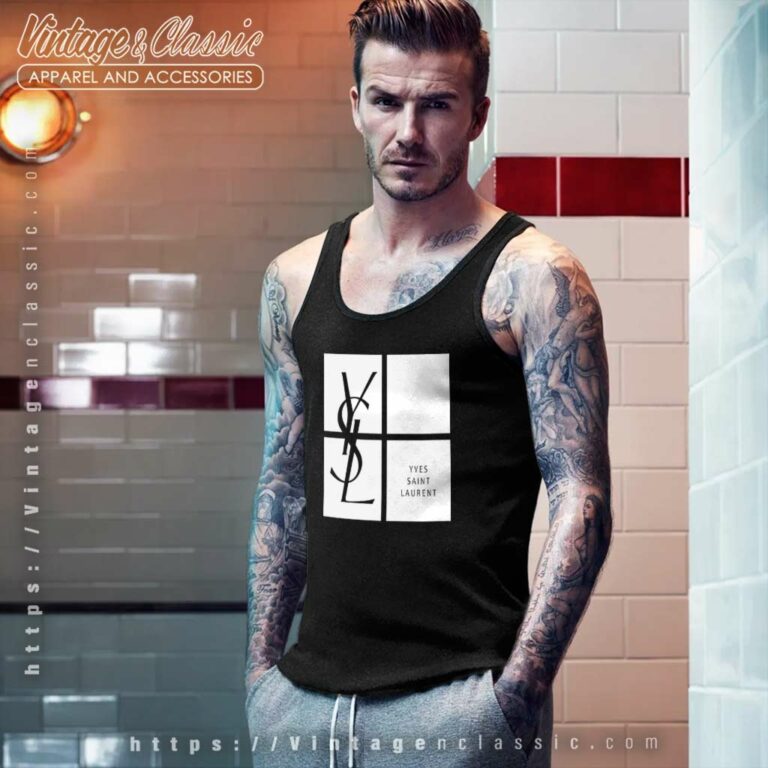 Vintage Yves Saint Laurent Spellout Tank Top Racerback Vintage Yves Saint Laurent Spellout Tank Top Racerback