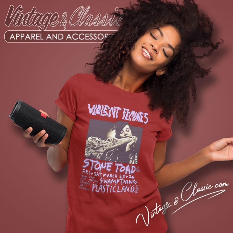 Violent Femmes 1983 Tour Stone Toad Women T Shirt Violent Femmes 1983 Tour Stone Toad Women T Shirt