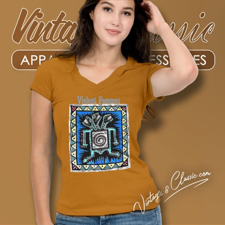 Violent Femmes 1991 Tour Concert V Neck TShirt Violent Femmes 1991 Tour Concert V Neck TShirt