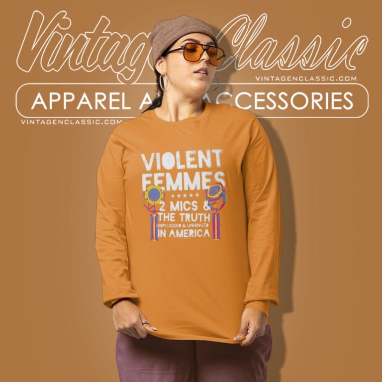 Violent Femmes 2 Mics And The Truth Long Sleeve Tee Violent Femmes 2 Mics And The Truth Long Sleeve Tee