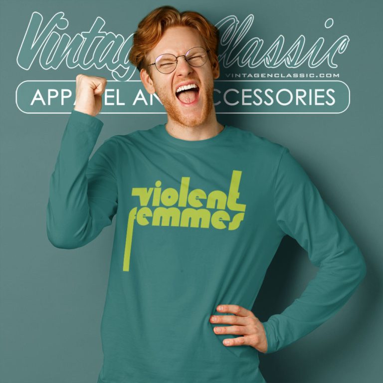 Violent Femmes Green Logo Long Sleeve Tee Violent Femmes Green Logo Long Sleeve Tee