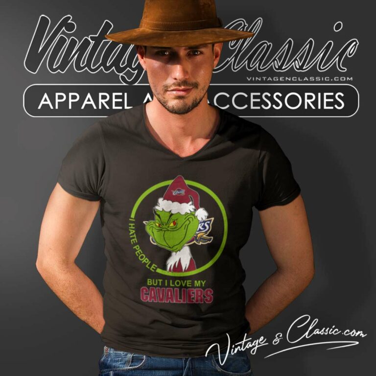 Virginia Cavaliers Ncaa Christmas Grinch Shirt I Hate People But I Love My Cavaliers V Neck TShirt Virginia Cavaliers Ncaa Christmas Grinch Shirt I Hate People But I Love My Cavaliers V Neck TShirt