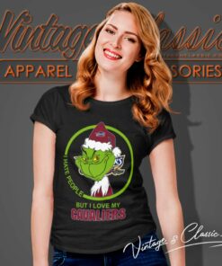 Virginia Cavaliers Ncaa Christmas Grinch Shirt I Hate People But I Love My Cavaliers Women TShirt