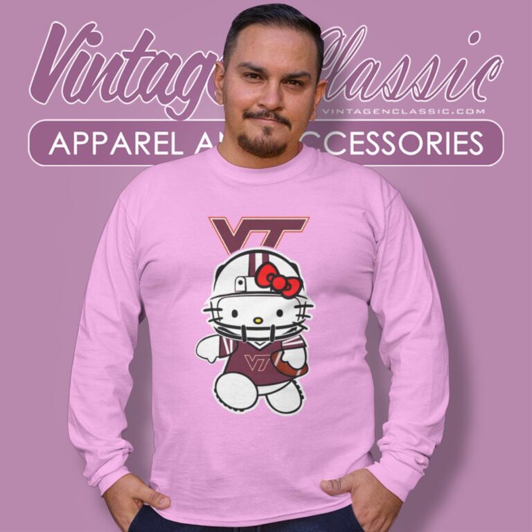 Virginia Tech Hokies Hello Kitty Long Sleeve Tee Virginia Tech Hokies Hello Kitty Long Sleeve Tee