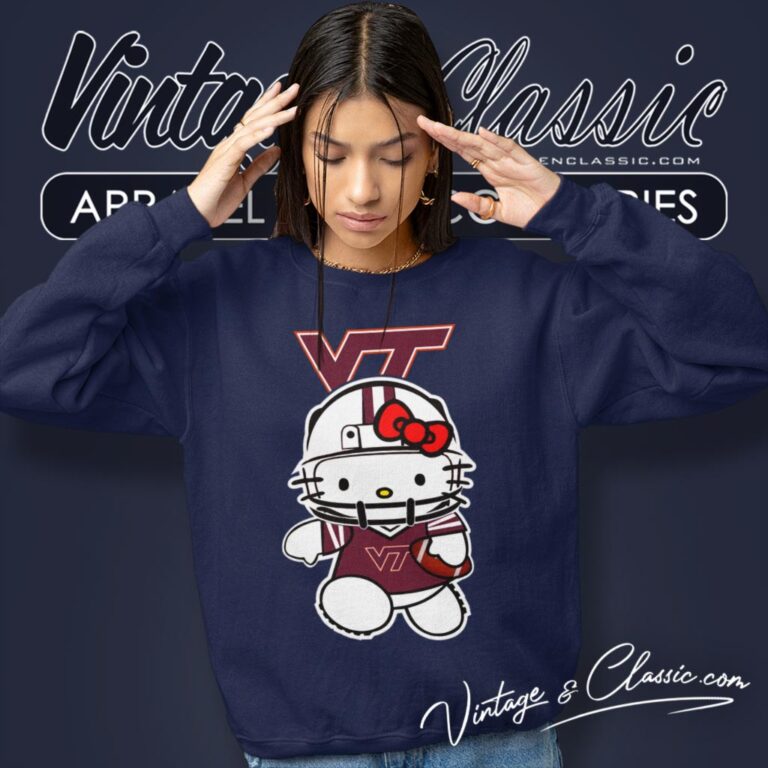 Virginia Tech Hokies Hello Kitty Sweatshirt Virginia Tech Hokies Hello Kitty Sweatshirt
