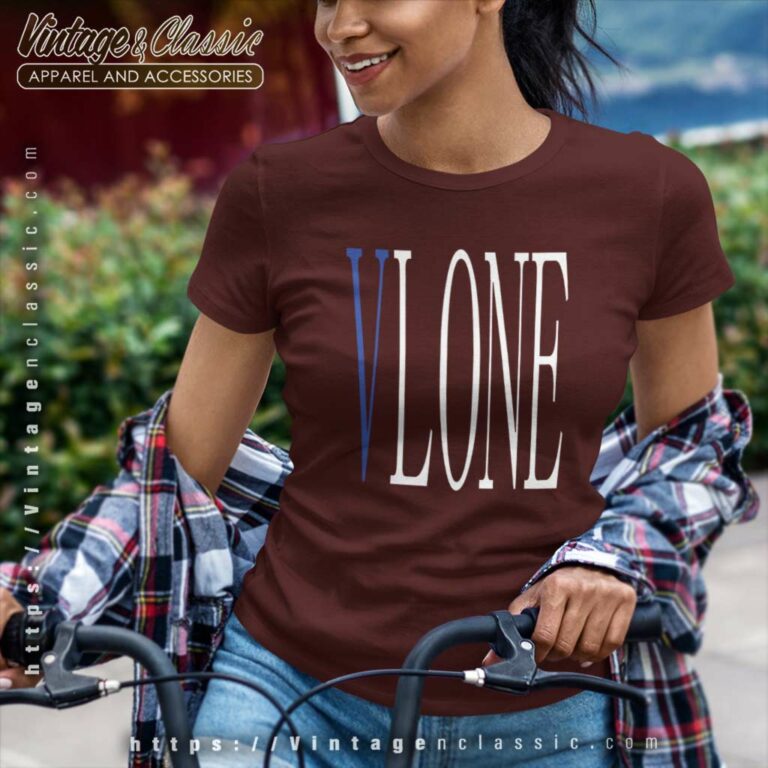 Vlone V Blue Staple Women TShirt 1 Vlone V Blue Staple Women TShirt 1