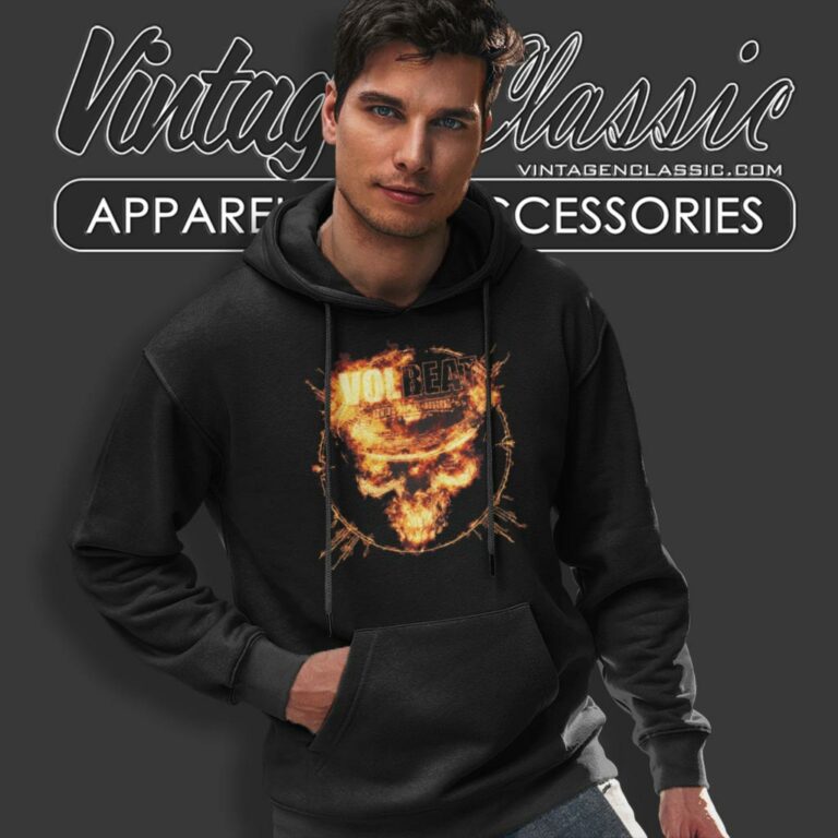 Volbeat Skull Fire Hoodie Volbeat Skull Fire Hoodie