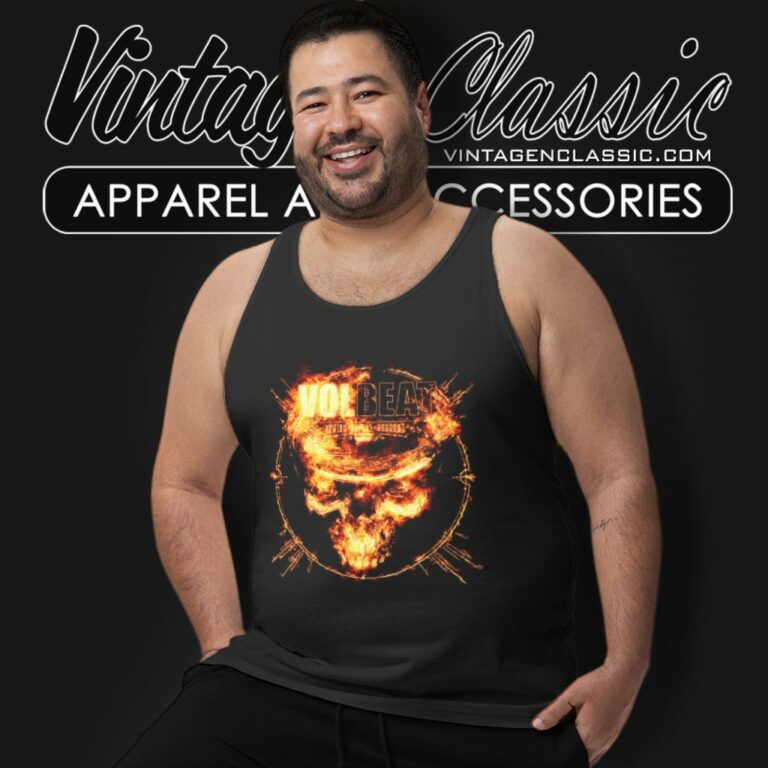 Volbeat Skull Fire Tank Top Racerback Volbeat Skull Fire Tank Top Racerback