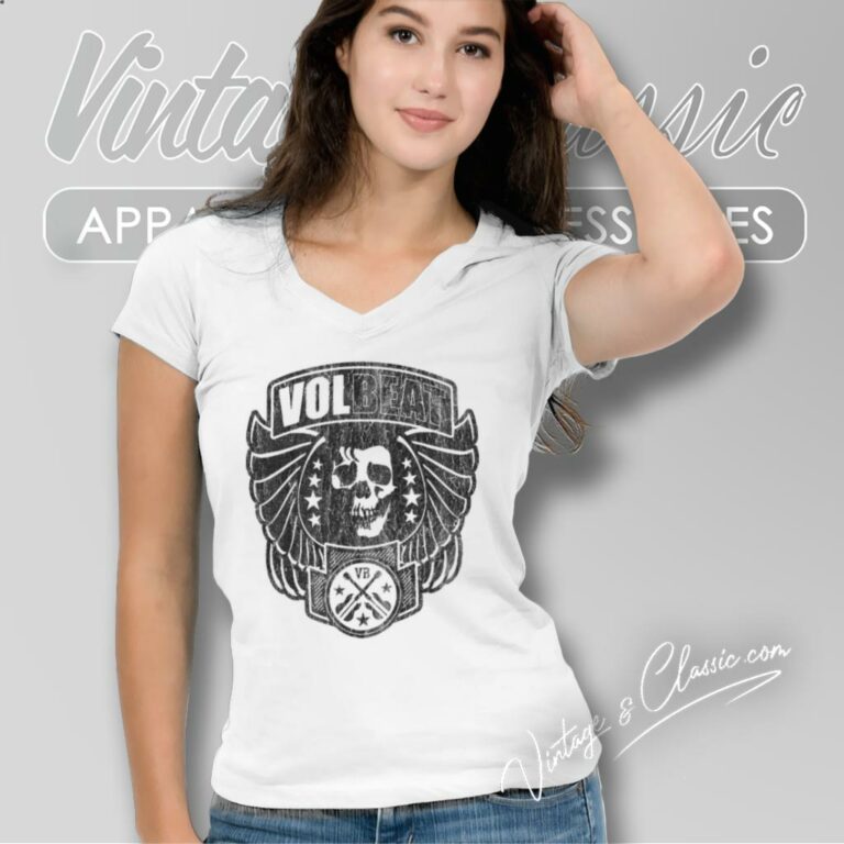 Volbeat Skull V Neck TShirt Volbeat Skull V Neck TShirt