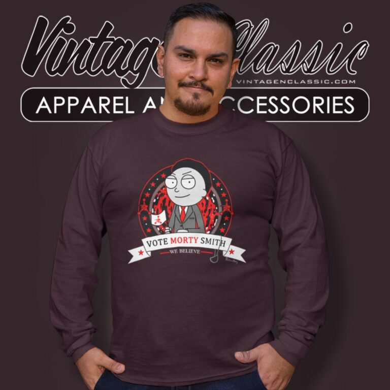 Vote Morty Smith We Believe Long Sleeve Tee Vote Morty Smith We Believe Long Sleeve Tee