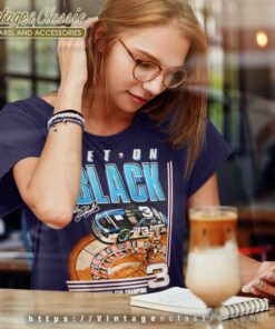Vtg Dale Earnhardt Bet On Black Nascar Winston Cup Women TShirt