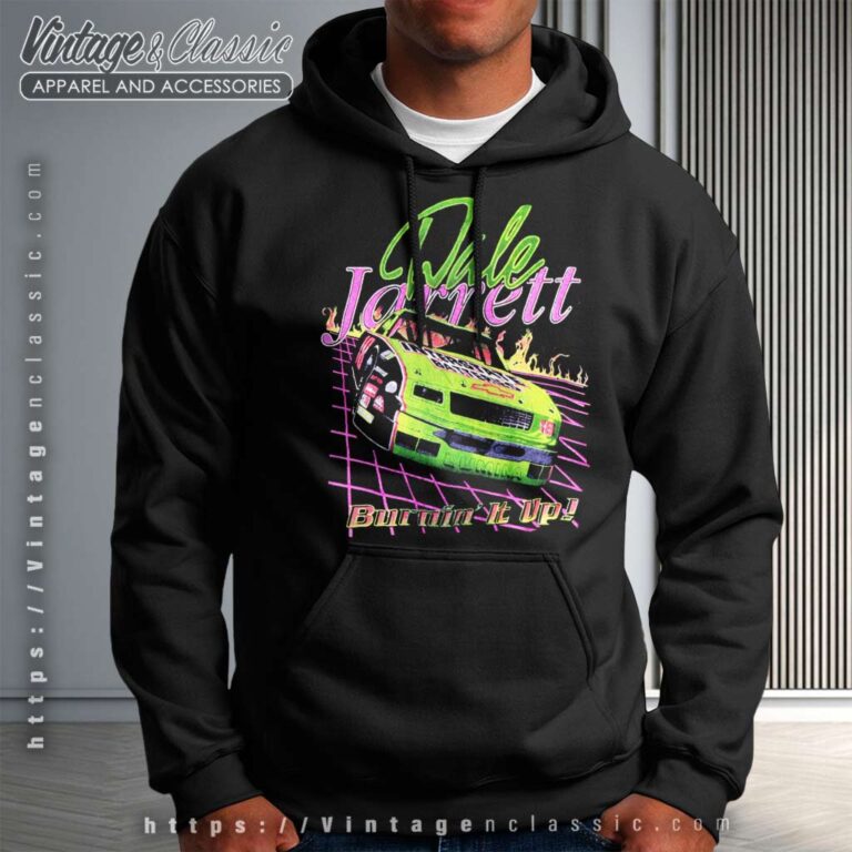 Vtg Dale Jarrett 18 Nascar Burnin It Up Hoodie Vtg Dale Jarrett 18 Nascar Burnin It Up Hoodie